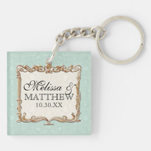 Gatsby Art Deco Nouveau Lace Faux Gold Tulip Sleutelhanger