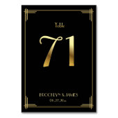 Gatsby Art Déco Numéro de table 71 Or Noir (Par défaut)