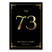 Gatsby Art Déco Numéro de table 73 Or Noir (Par défaut)