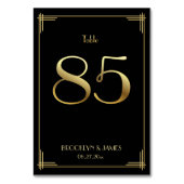 Gatsby Art Déco Numéro de table 85 Or Noir (Par défaut)