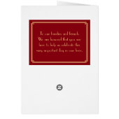 Gatsby Art Déco Programme de Mariage Rouge Cartes (Dos)