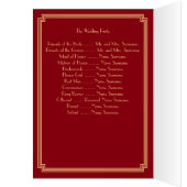 Gatsby Art Déco Programme de Mariage Rouge Cartes (Intérieur (Gauche))