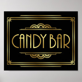 Gatsby Art Deco SNOEP BAR Afdrukken Poster