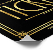 Gatsby Art Deco TICKETS Sign Print (Hoek)