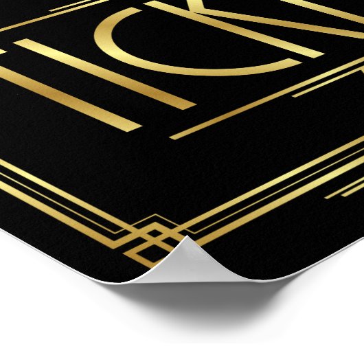 Gatsby Art Deco TICKETS Sign Print (Hoek)