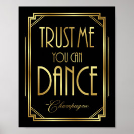 Gatsby Art Deco TRUST ME U KUNT AFSCHAFTKENEN Poster