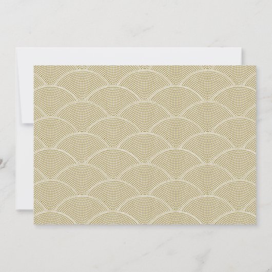 Gatsby Art Deco Typography Gold Save the Date (Achterkant)