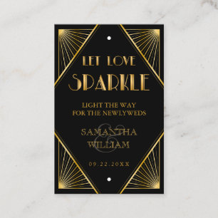 Gatsby Art Deco Wedding Sparkler Label Aangepaste