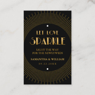 Gatsby Art Deco Wedding Sparkler Label Aangepaste