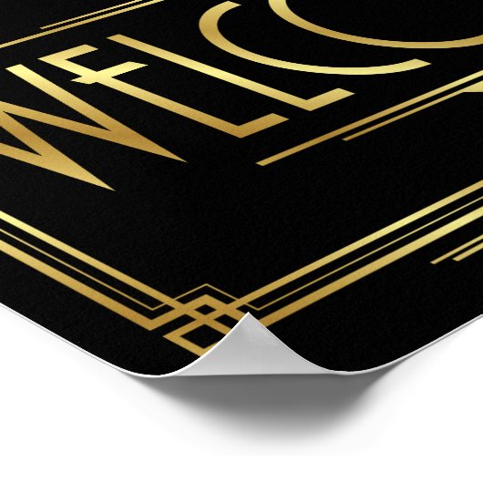 Gatsby Art Deco WELCOME Sign Print (Hoek)