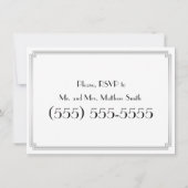 Gatsby Art Deco Zilver Oefen Uitnodigingen (Achterkant)