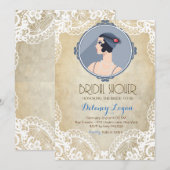 Gatsby Bridal Shower Kaart (Voorkant / Achterkant)