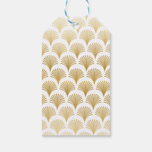 Gatsby Dank u Labels Labels 1920's Art Deco Bruilo Cadeaulabel (Achterkant)