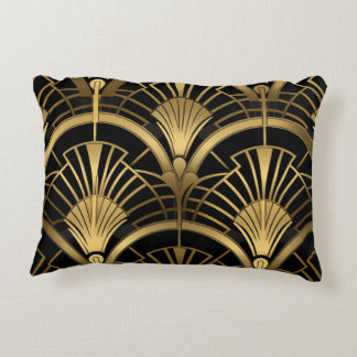 Gatsby Eventures - Zwart en Art Deco Gold Accent Kussen