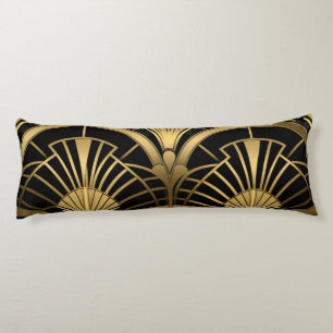 Gatsby Eventures - Zwart en Art Deco Gold Lichaamskussen