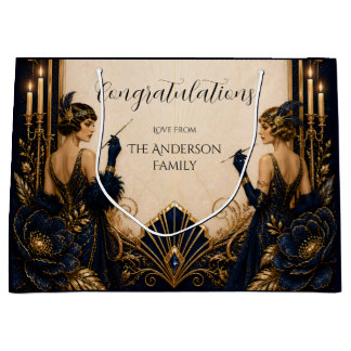 Gatsby flapper girls art deco bruiloft GROOT Cadeauzakje