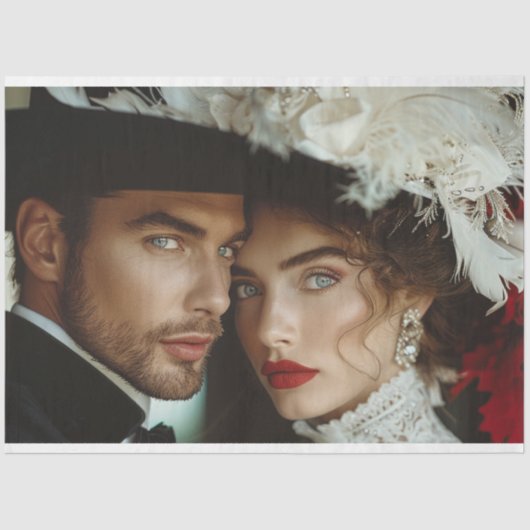 Gatsby Gala Lady en Gent Decoupage Tissuepapier (Voorkant)