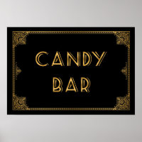 Gatsby geïnspireerd trouwbord SNOEP BAR
