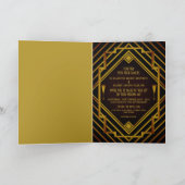 Gatsby Gold 2020's bruiloft uitnodiging (Binnen)