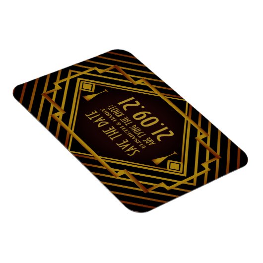 Gatsby Gold 2020's huwelijk bewaart de datum Magneet (Rechterzijde)
