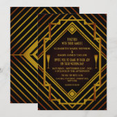 Gatsby Gold 2020's huwelijk Kaart (Voorkant / Achterkant)