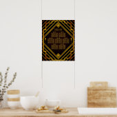 Gatsby Gold 2020's Wedding Seating Chart Poster (Keuken)