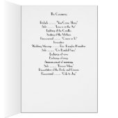 Gatsby Gold Art Déco Programmes de mariage (Intérieur (Droit))