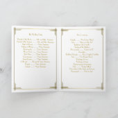 Gatsby Gold Art Déco Programmes de mariage (Intérieur)