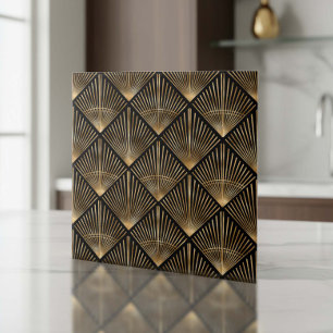 Gatsby Goud Art Deco Ventilatorpatroon ID1188 Tegeltje