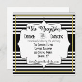 Gatsby Gouden Trouw Suite Ontvangst Details Instee Kaart (Voorkant / Achterkant)