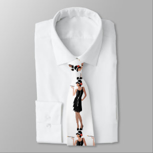 gatsby lady, klaar voor feest, art deco stijl,  stropdas