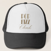 Gatsby party Gold en Black Pop Fizz Clink Trucker Pet (Voorkant)