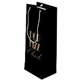 Gatsby party Gold en Black Pop Fizz Clink Wijn Cadeautas (Achterkant Gekanteld)
