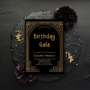 Gatsby Roaring 20s Elegante Gouden Deco Boog Verja Kaart