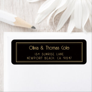 Gatsby Roaring 20s Prohibitie Gouden Retouradres Etiket