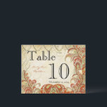 Gatsby rouge et or Paisley Peacock Numéro de table<br><div class="desc">Numéros de table vintage Paisley Peacock Mariage damassé. Mehndi Indian Paisley Mariage Peacock Vintage Elegant Red et Gold Mariage Numéros de tableau. Parfait pour les thèmes Mariages indiens,  victoriens,  roaring 20s Gatsby ou médiéval de la Renaissance</div>