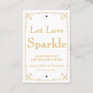 Gatsby Vintage Wedding Sparkler Label Aangepaste