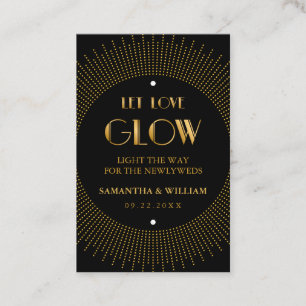 Gatsby Wedding Glow Stick Label Aangepaste kleur