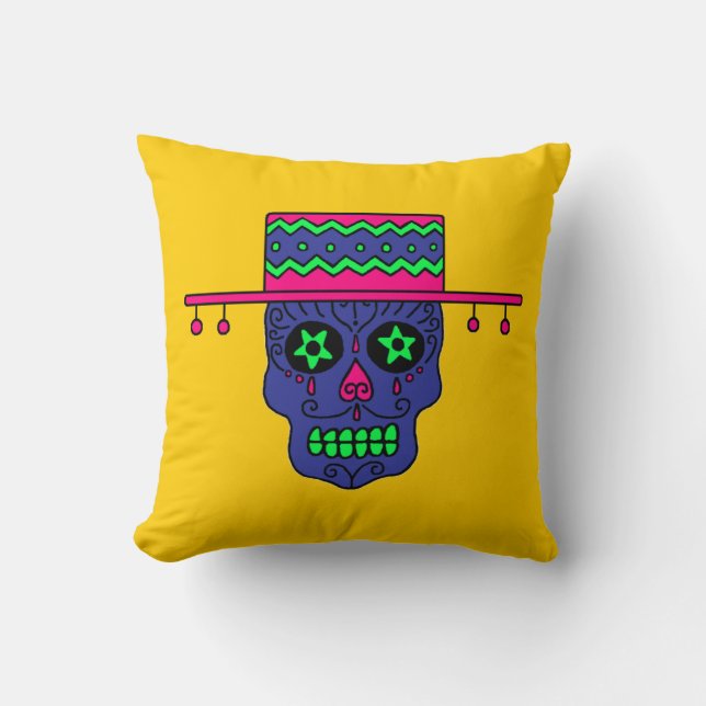 Gaucho Sugar Skull Kussen (Voorkant)