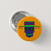 Gaucho Sugar Skull Ronde Button 3,2 Cm (Voorkant /achterkant)
