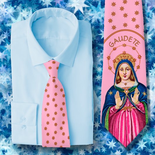 Gaudete! (English: Rejoice) Upper Torso BVM Advent Stropdas