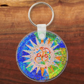 Gaudi Detail Blue Sleutelhanger (Voorkant)