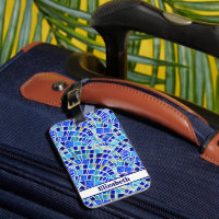 Gaudi geïnspireerd Blue Wave mozaïek patroon