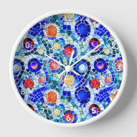 Gaudi geïnspireerd multicolor mozaïek patroon