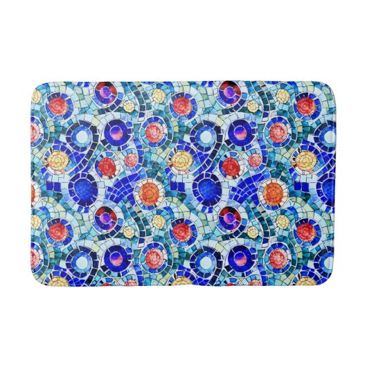 Gaudi geïnspireerd multicolor mozaïek patroon badmat (Voorkant)