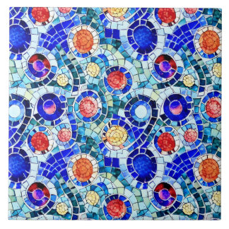 Gaudi geïnspireerd multicolor mozaïek patroon tegeltje