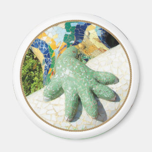Gaudi Lizard Hand Tiles Magneet