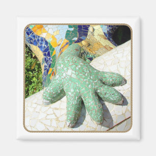 Gaudi Lizard Hand Tiles Magneet