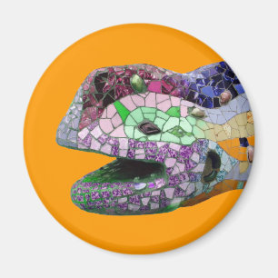 Gaudi Lizard Head Mosaics Magneet
