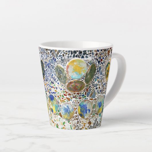 Gaudi Mosaic Latte Mug (Angle droit)